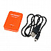 USB 2.0 All-in-One Orange Color Card Reader(Square Shape)