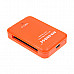 USB 2.0 All-in-One Orange Color Card Reader(Square Shape)