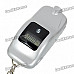 Mini Car Shaped 0.6" LCD Digital Tire Pressure Gauge Keychain - Silver (1*CR2032)