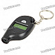 Compact 0.6" LCD Digital Tire Pressure Gauge Keychain - Black (1*CR2032)