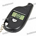 Compact 0.6" LCD Digital Tire Pressure Gauge Keychain - Black (1*CR2032)