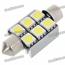 36mm 2.5W 6-SMD LED 250-Lumen 7000K White Dome Light (DC 12V)