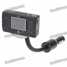 1.5" LCD MP3 Player FM Transmitter + Bluetooth Hands-Free with Steering Wheel Mount Control