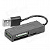 USB 2.0 Multi-in-One SD/M2/TF/MD/MS/MMC Card Reader - Black (Max. 16GB)