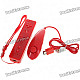 Remote with Silicone Sleeve + Nunchuck Controller Set for Wii - Red (Nude Packed / 2 x AA)