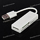 Cute Smile USB 2.0 SD/Mini SD/MS/M2/TF SDHC Card Reader - White (Max. 16GB)