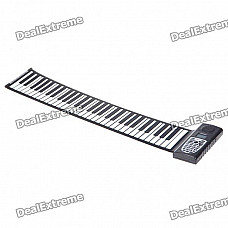 61-Key Digital Roll-up Soft Silicone Piano with MIDI