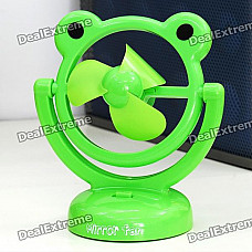 USB/3xAA Powered 3-Blade Cooling Desk Fan - Green