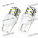 T10 0.8W 55LM 10x3020 SMD LED Car White Light Bulbs (Pair)