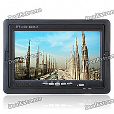 Portable 7" TFT LCD Monitor with AV In & Remote Controller (PAL/NTSC/480 x 234)