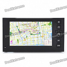 2-in-1 4.3" Touch Screen Win CE GPS Navigator + 3MP CMOS Digital Car DVR Camcorder w/ TF - Black