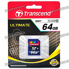 Genuine Transcend SDXC SD Memory Card - 64GB (Class 10)