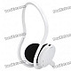 Stylish Sporty Bluetooth 2.1 Stereo Handsfree Headset - White (10-Hour Talk/10-Day Standby)
