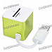 Stylish USB 2.0 XD/SD/MS/M2/TF SDHC Card Reader - White + Green (Max. 32 GB)