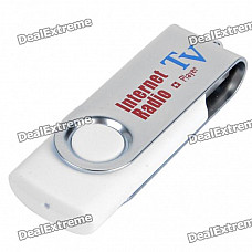 Compact USB Worldwide Internet TV/Radio/Games/MTV/Movie Player Dongle - White