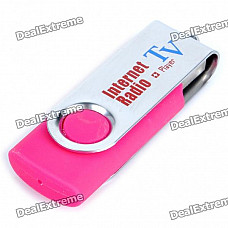 Compact USB Worldwide Internet TV/Radio/Games/MTV/Movie Player Dongle - Deep Pink