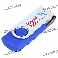 Compact USB Worldwide Internet TV/Radio/Games/MTV/Movie Player Dongle - Blue