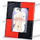 Stylish Melamine Ceramic Photo Frame - Red + Black (128 x 89mm)