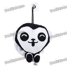 Cute Short Plush White and Black Monkey Doll Toy