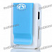 USB Rechargeable Screen-Free MP3 Player with TF Slot/3.5mm Audio Jack/Clip - Blue