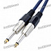 2x6.35mm Male to 2xRCA Male 6.0mm OD Audio Adapter Cable (1M-Length)