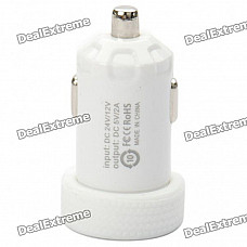 Universal 2000mA USB Car Charger Adapter for Digital Devices - White (12~24V)