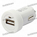 Universal 2000mA USB Car Charger Adapter for Digital Devices - White (12~24V)