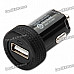 Universal 2000mA USB Car Charger Adapter for Digital Devices - Black (12~24V)