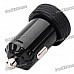 Universal 2000mA USB Car Charger Adapter for Digital Devices - Black (12~24V)