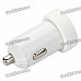 Universal 1000mA USB Car Charger Adapter for Digital Devices - White (12~24V)