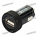 Universal 1000mA USB Car Charger Adapter for Digital Devices - Black (12~24V)