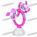 Unique USB/3 x AA Powered Adjustable Dual-Fan Desktop Cooling Fan - White + Deep Pink