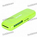 USB 2.0 SD/MMC/TF/M2 Memory Card Reader - Green (Max. 32GB)