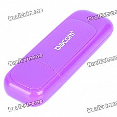 USB 2.0 SD/MMC/TF/M2 Memory Card Reader - Purple (Max. 32GB)