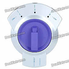 3 into 1 Optical Audio Toslink Bi-Directional Manual Switch Selector (Silver + Purple)