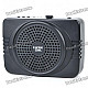 Compact Rechargeable Voice Amplifier with FM/USB/SD - Black