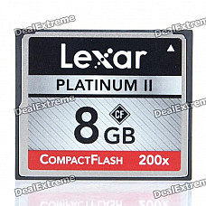 Genuine Lexar Professional Platinum II 200X Compact Flash CF Memory Card (8 GB)