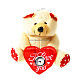 Cute Heart Holding Bear with Clock