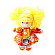 Cute Blast Hair Doll with Clock (Orange)