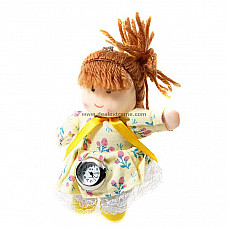 Cute Blast Hair Doll with Clock (Yellow)