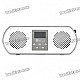 1.0" LED USB Rechargeable MP3 Player Speakers w/ FM/AUX/USB/SD Slot - White