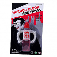 Vampire Teeth with Artificial Blood Gel