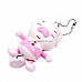 Pull String Piggy Shaking Doll Keychain (Pink)