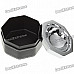 Stainless Steel Ashtray with Leather Cover - Black + Silver