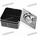 Stainless Steel Ashtray with Leather Cover - Black + Silver