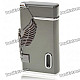 Vintage Zinc Alloy Windproof Butane Lighter - Dark Gray