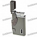 Vintage Zinc Alloy Windproof Butane Lighter - Dark Gray