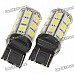 T20 5.4W 270LM 27-SMD LED White Light Car Brake/Turning/Backward Signal Light Bulbs (Pair)