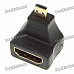 Gold Plated HDMI A-Type Female to HDMI D-Type Male Vertical Adapter/Converter