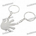 Zinc Alloy Lovers Keychains (Arrow Across the Heart & Palm / 2-Piece Set)